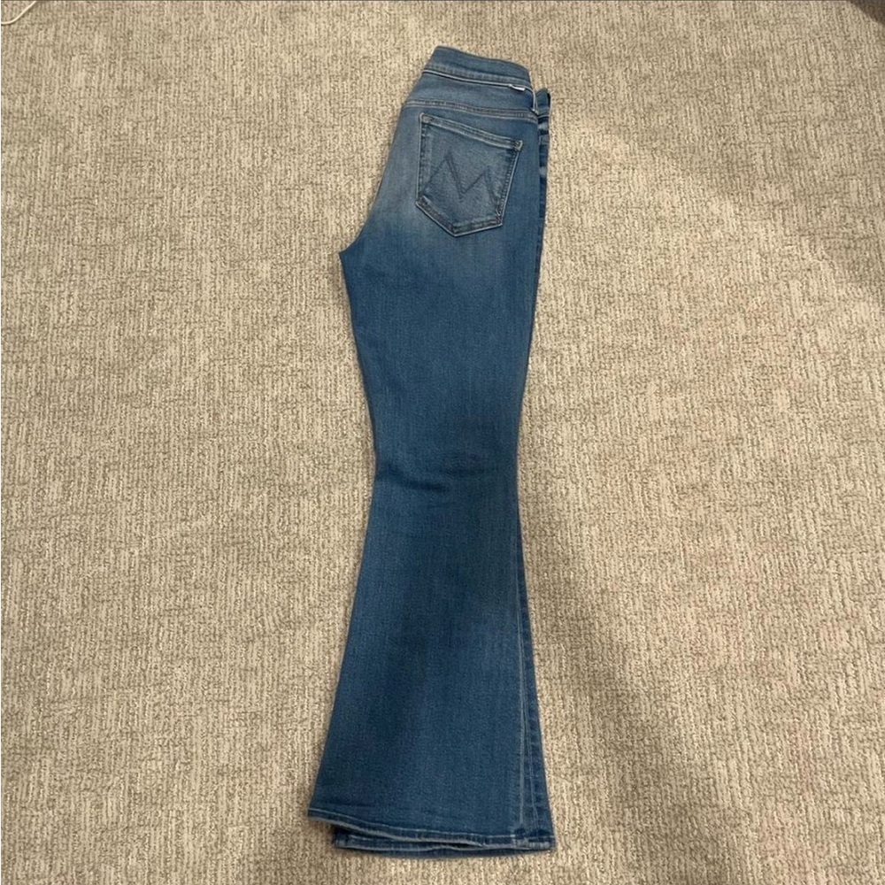 Mother The Weekender Layover Women's Blue Flared Jeans - Picture 3 of 11